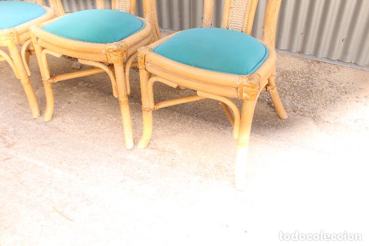 Antig&uuml;edades: 4 sillas de bamb&uacute; - Foto 8