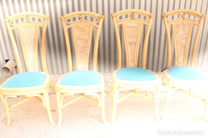 Antig&uuml;edades: 4 sillas de bamb&uacute; - Foto 13