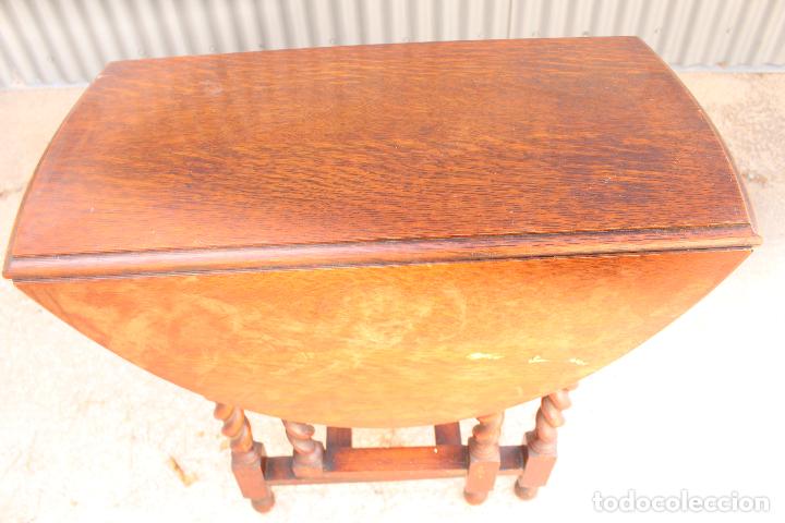 Antig&uuml;edades: mesa de alas en roble ingl&eacute;s - Foto 8