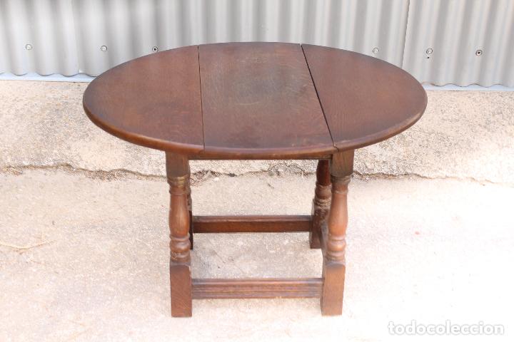 Antig&uuml;edades: mesa de alas en roble ingl&eacute;s - Foto 6