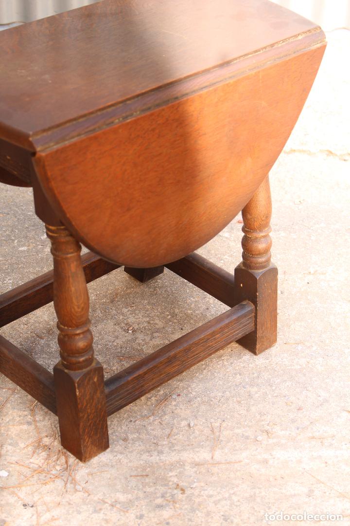 Antig&uuml;edades: mesa de alas en roble ingl&eacute;s - Foto 7