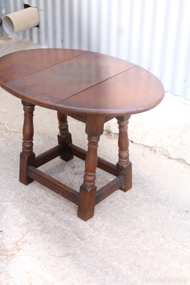 Antig&uuml;edades: mesa de alas en roble ingl&eacute;s - Foto 8