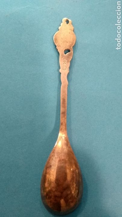 Antig&uuml;edades: Cuchara Plata con inicial M 11 cm - Foto 2