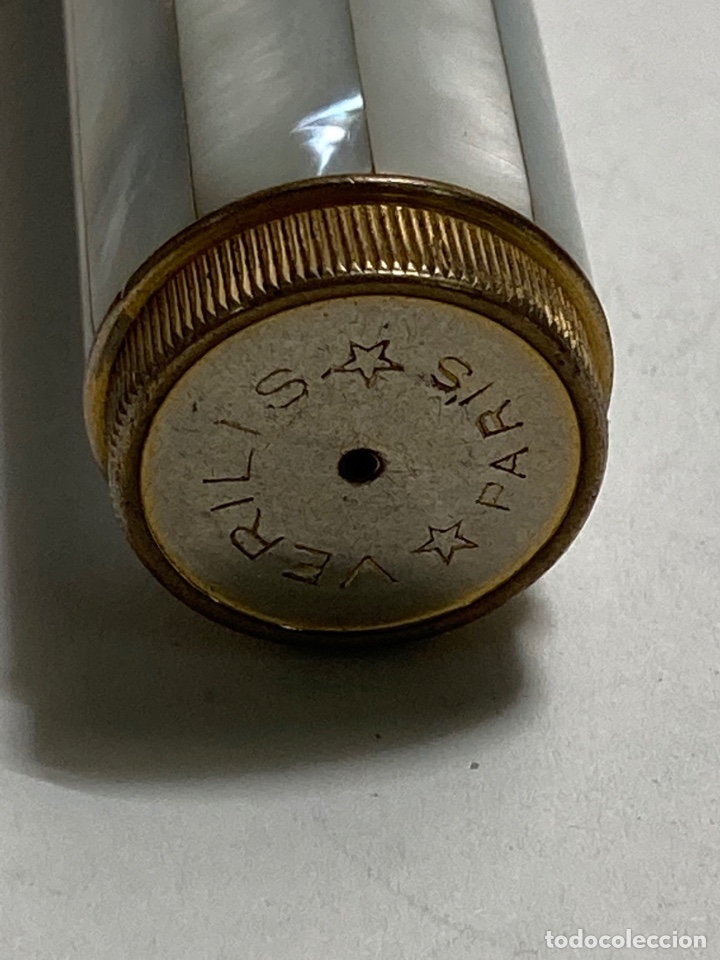 Antig&uuml;edades: PERFUMERO ATOMIZER VERILIS PARIS EN NACAR. CIRCA 1920 - Foto 3
