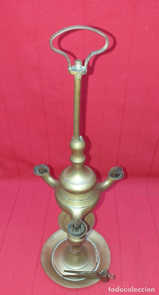 Antig&uuml;edades: ANTIGUO QUINQU&Eacute; DE BRONCE SIGLO XIX - Foto 2