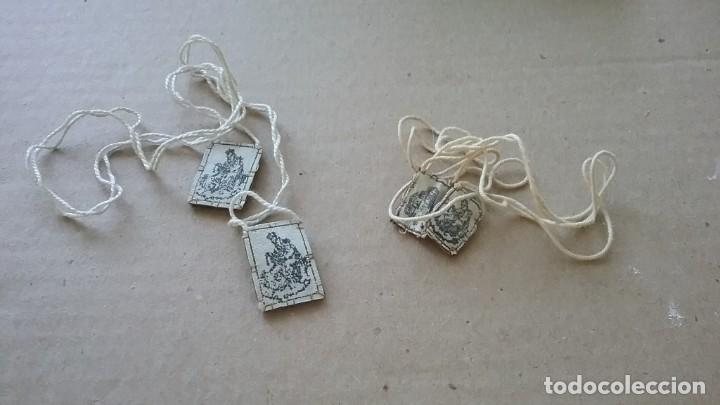 Antig&uuml;edades: 2 Escapularios de tela antiguos (499-2) - Foto 2