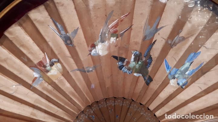 Antig&uuml;edades: Abanico con tema de p&aacute;jaros - Foto 4