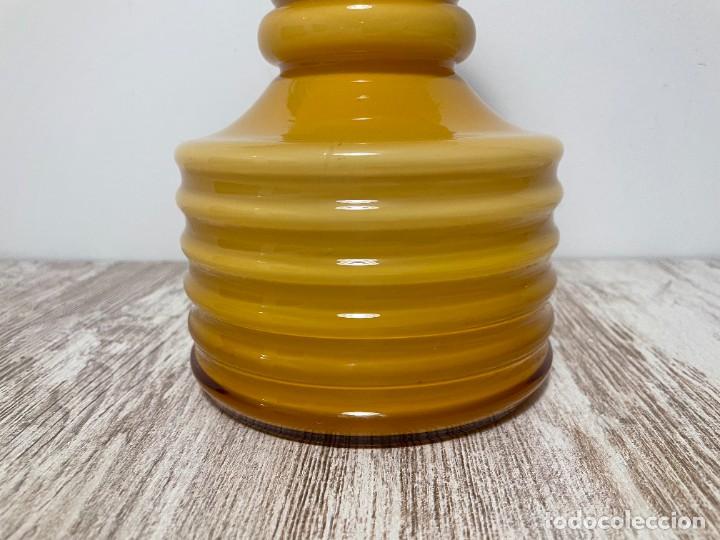 Antig&uuml;edades: JARRON FLORERO OPALINA AMARILLO AMBAR VINTAGE - Foto 6
