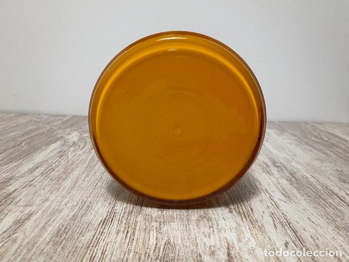 Antig&uuml;edades: JARRON FLORERO OPALINA AMARILLO AMBAR VINTAGE - Foto 10