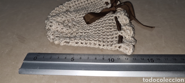 Antig&uuml;edades: Precioso Gorro de ganchillo para bebe o mu&ntilde;eca. - Foto 7