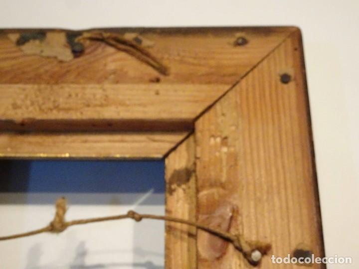 Antig&uuml;edades: Marco Madera Antiguo Sin Vidrio - Foto 7