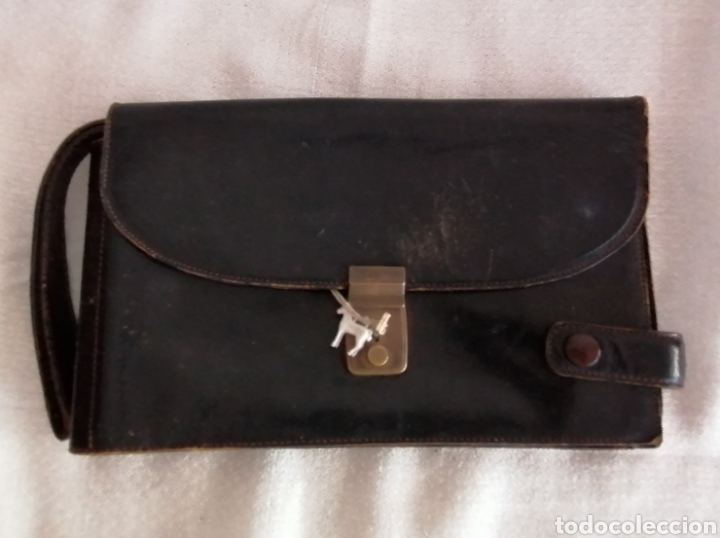 Antig&uuml;edades: Antiguo Bolso Piel. - Foto 12