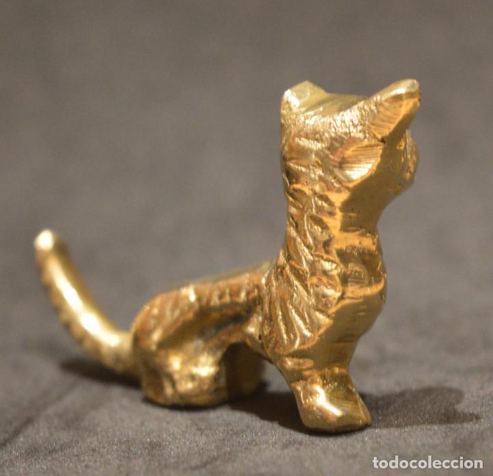 Antig&uuml;edades: FIGURA MINIATURA DE BRONCE GATO - Foto 4