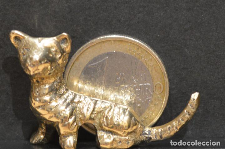Antig&uuml;edades: FIGURA MINIATURA DE BRONCE GATO - Foto 8