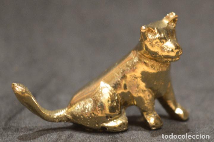 Antig&uuml;edades: FIGURA MINIATURA DE BRONCE GATO - Foto 9