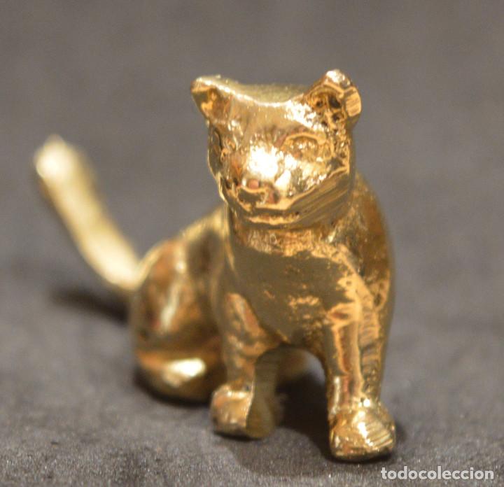 Antig&uuml;edades: FIGURA MINIATURA DE BRONCE GATO - Foto 10