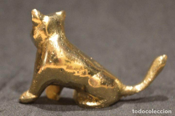 Antig&uuml;edades: FIGURA MINIATURA DE BRONCE GATO - Foto 11