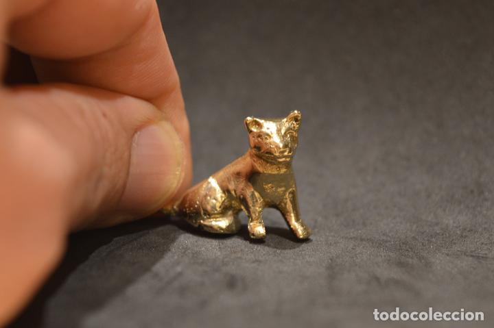 Antig&uuml;edades: FIGURA MINIATURA DE BRONCE GATO - Foto 13