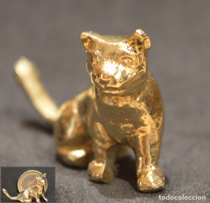 Antig&uuml;edades: FIGURA MINIATURA DE BRONCE GATO - Foto 14