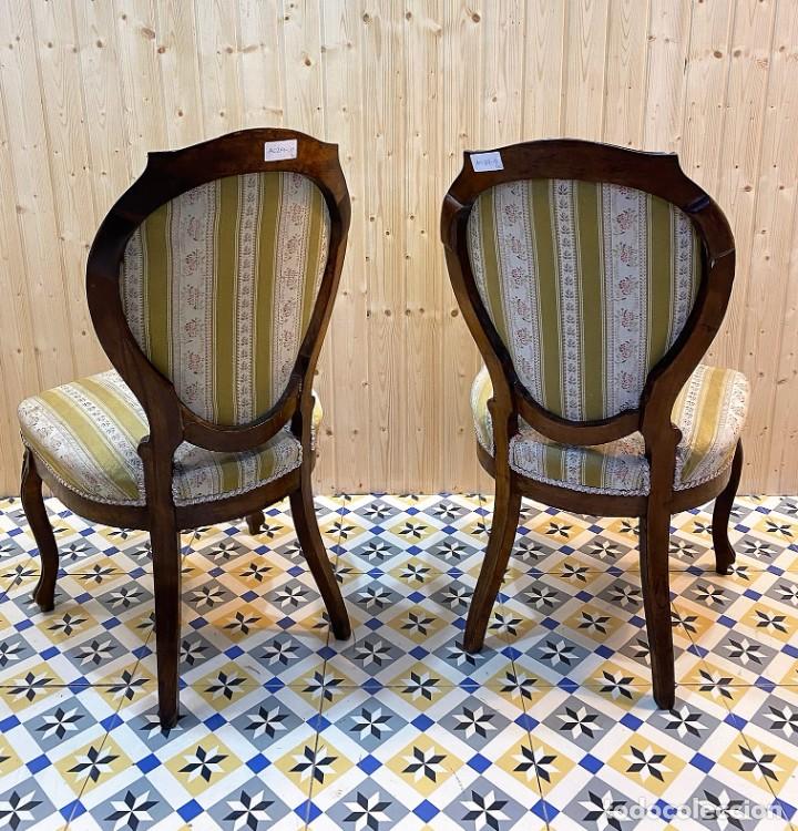 Antig&uuml;edades: - ANTIGUA PAREJA DE SILLAS - Foto 2