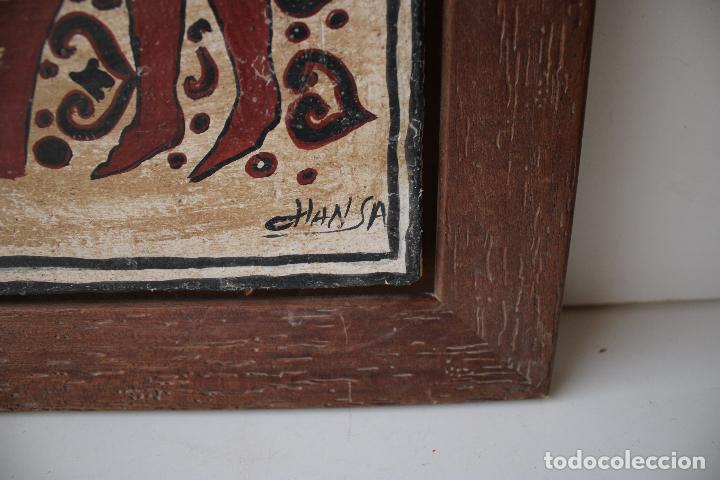 Antig&uuml;edades: azulejo pintado y firmado - Foto 2
