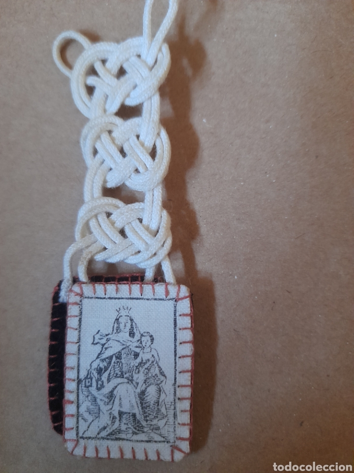 Antig&uuml;edades: Antiguo escapulario Virgen del Carmen - Foto 1