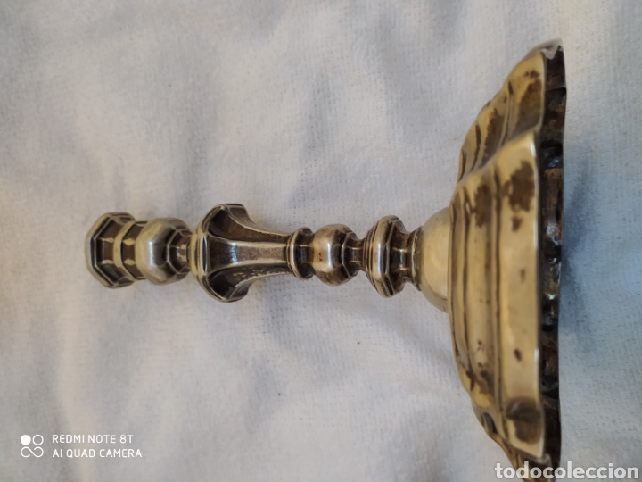 Antig&uuml;edades: Candeleros plata siglo XVIII - Foto 8