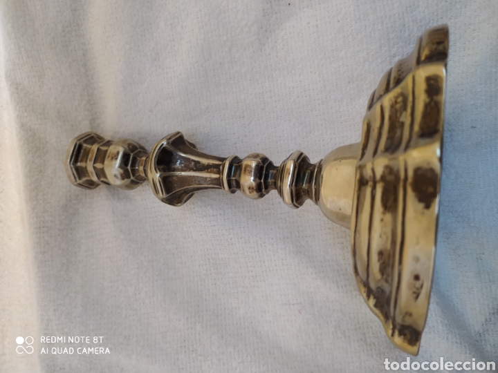 Antig&uuml;edades: Candeleros plata siglo XVIII - Foto 9