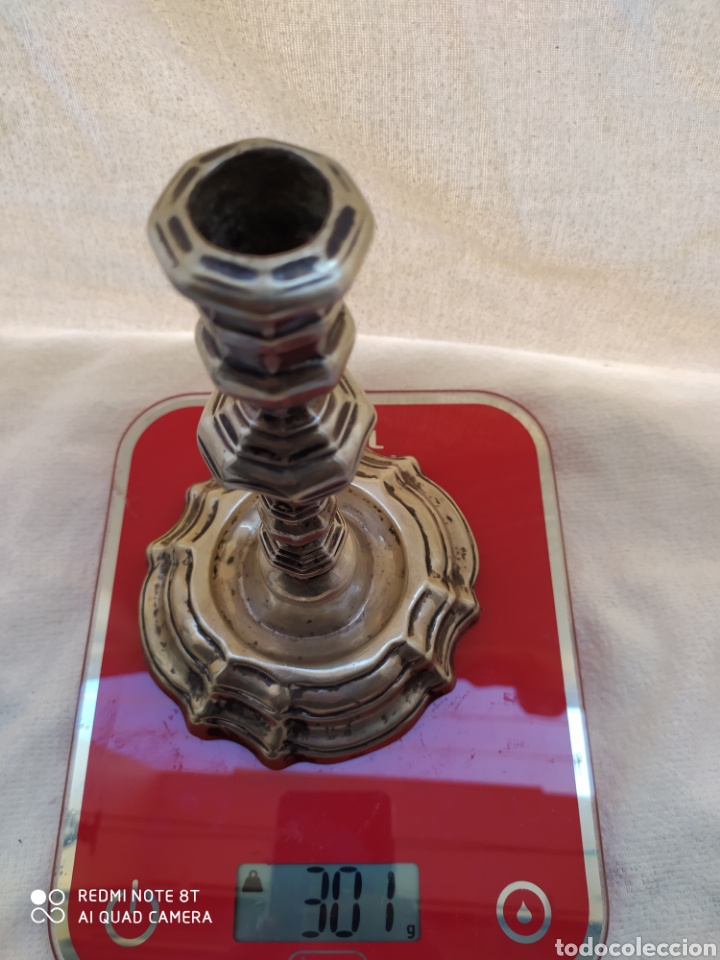 Antig&uuml;edades: Candeleros plata siglo XVIII - Foto 14