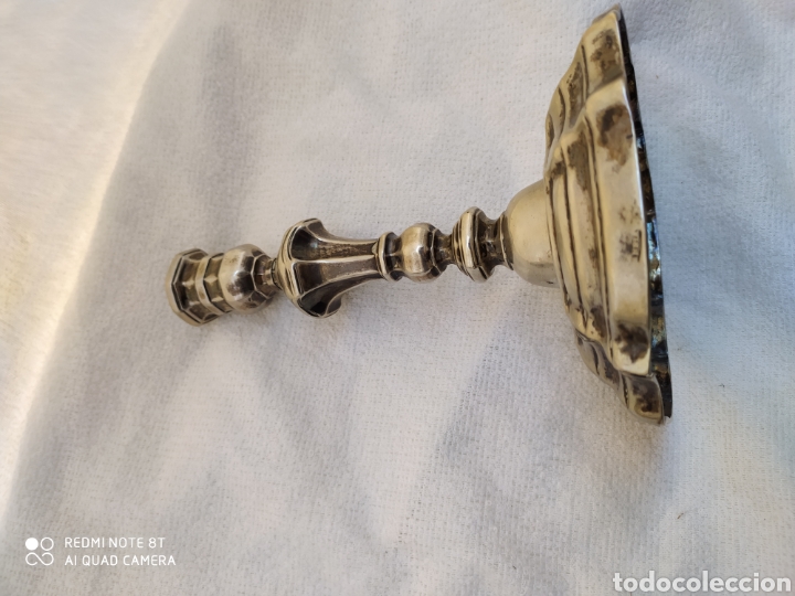 Antig&uuml;edades: Candeleros plata siglo XVIII - Foto 20