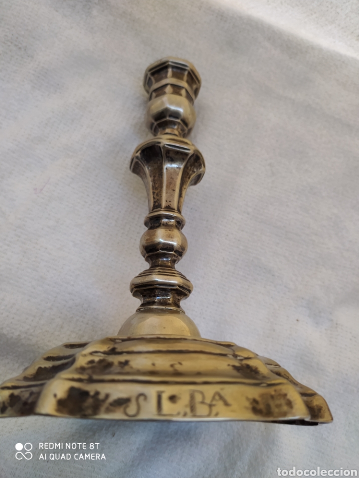 Antig&uuml;edades: Candeleros plata siglo XVIII - Foto 21