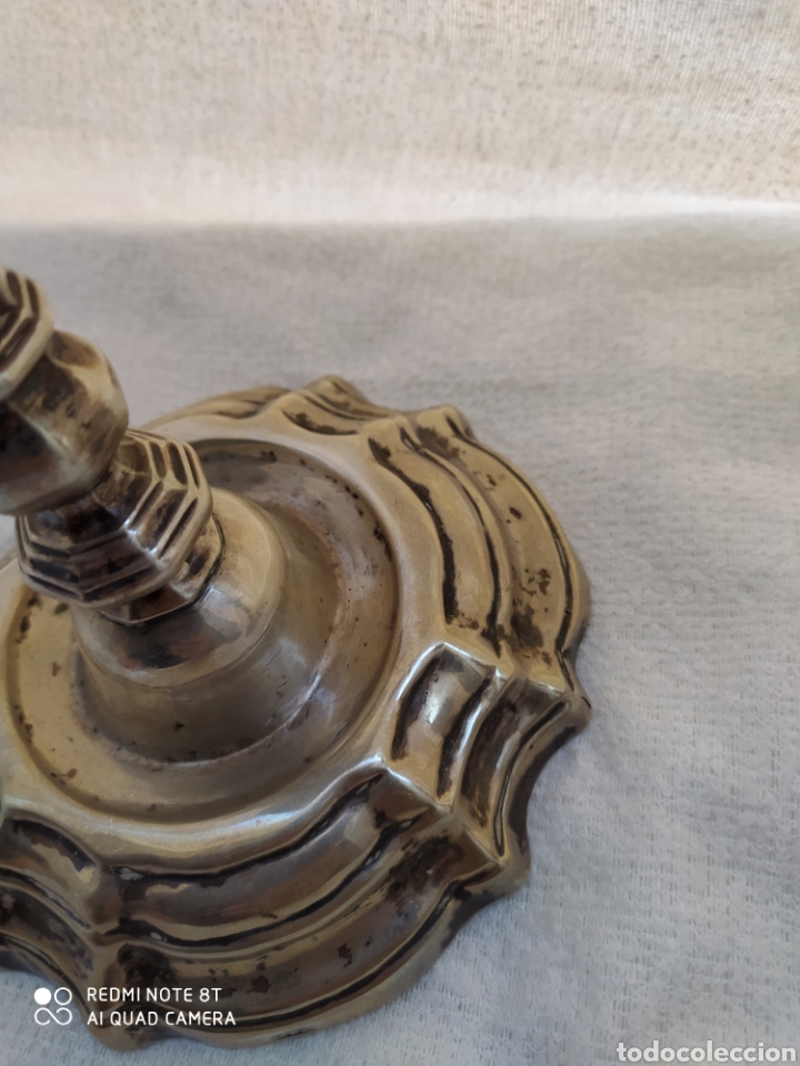 Antig&uuml;edades: Candeleros plata siglo XVIII - Foto 23