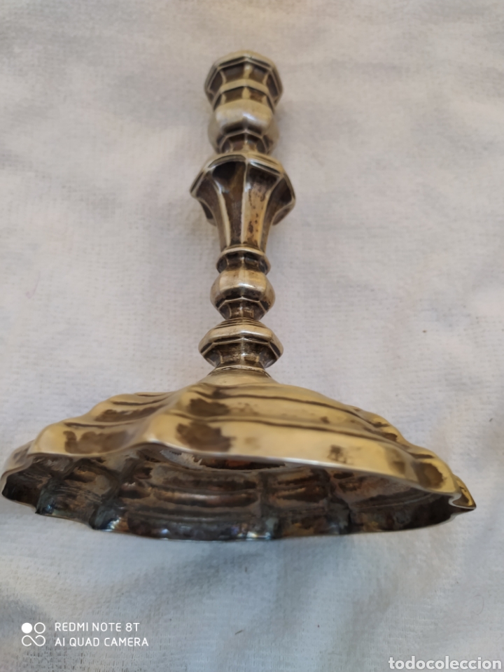 Antig&uuml;edades: Candeleros plata siglo XVIII - Foto 30