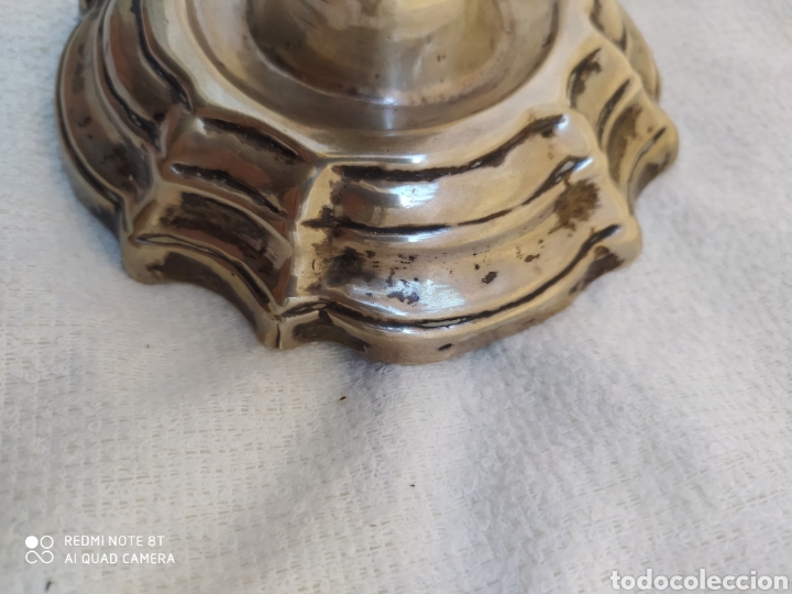 Antig&uuml;edades: Candeleros plata siglo XVIII - Foto 36