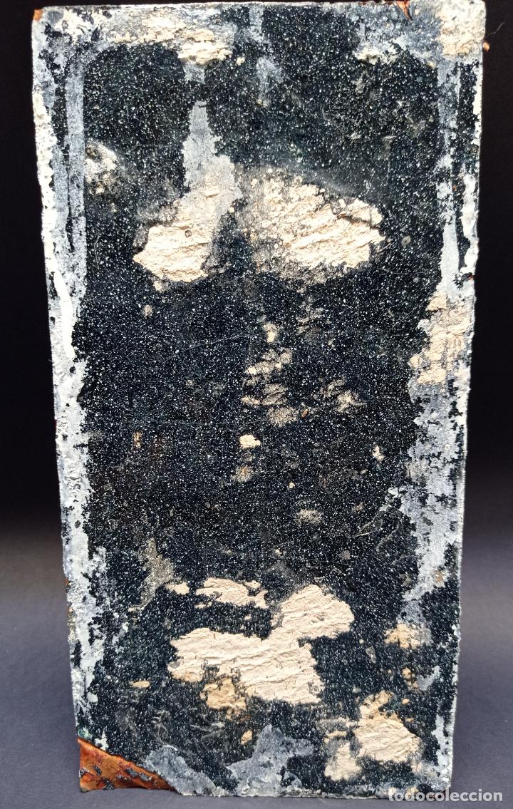 Antig&uuml;edades: Esmalte sobre placa de cobre - Virgen de Montserrat Moreneta - Foto 5