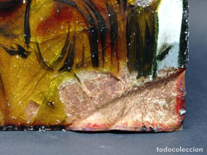 Antig&uuml;edades: Esmalte sobre placa de cobre - Virgen de Montserrat Moreneta - Foto 7