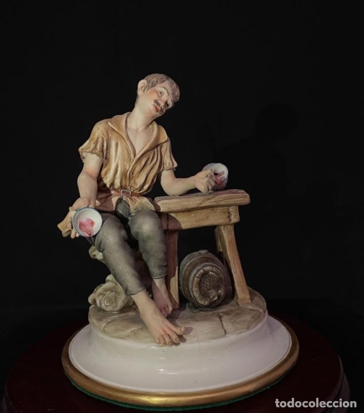 Antig&uuml;edades: Capodimonte - Escena con Borracho - Foto 1