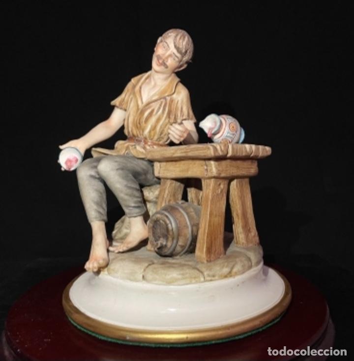 Antig&uuml;edades: Capodimonte - Escena con Borracho - Foto 2