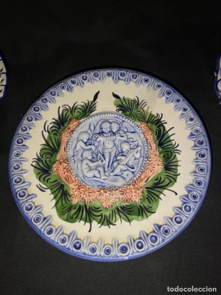 Antig&uuml;edades: Conjunto de 5 platos decorativos cer&aacute;micos - Foto 2