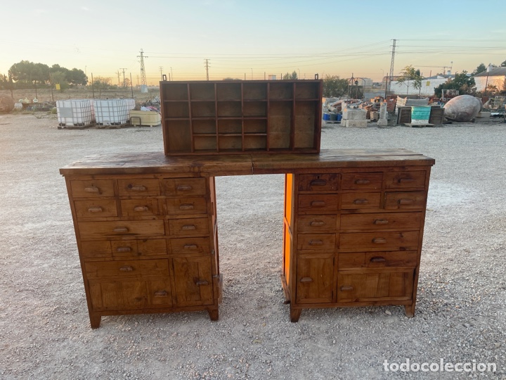 Antig&uuml;edades: Antiguo mueble de madera de estilo industrial - Foto 2