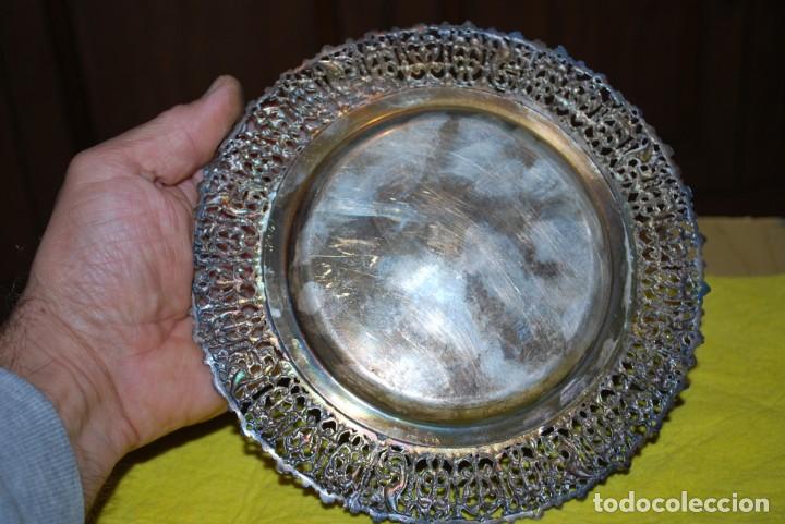 Antig&uuml;edades: Plato plateado - FILIGRANA- Impecable y antiguo . - Foto 4