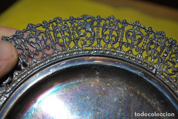 Antig&uuml;edades: Plato plateado - FILIGRANA- Impecable y antiguo . - Foto 7