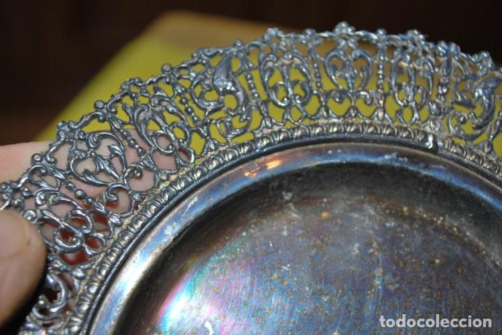 Antig&uuml;edades: Plato plateado - FILIGRANA- Impecable y antiguo . - Foto 8