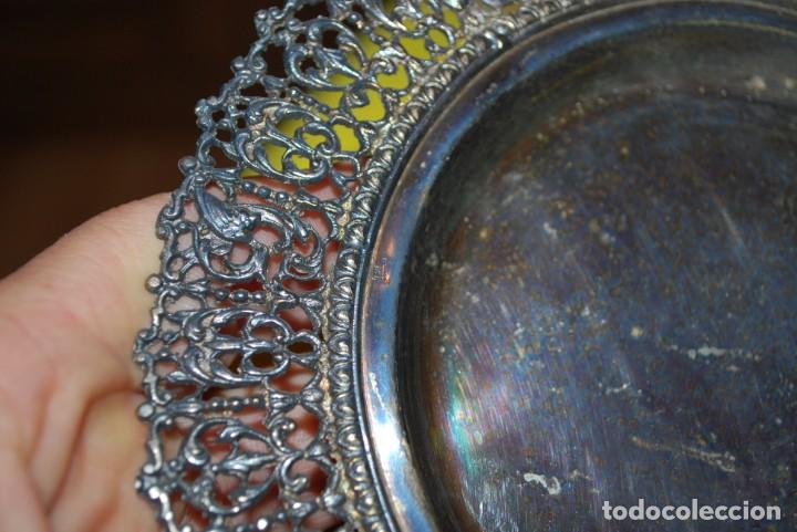 Antig&uuml;edades: Plato plateado - FILIGRANA- Impecable y antiguo . - Foto 9