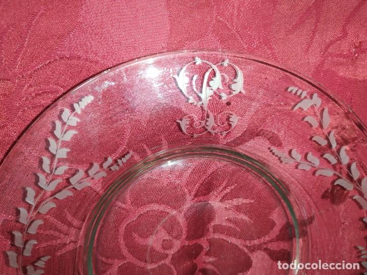 Antig&uuml;edades: PLATO DE CRISTAL DE LA GRANJA - Foto 2