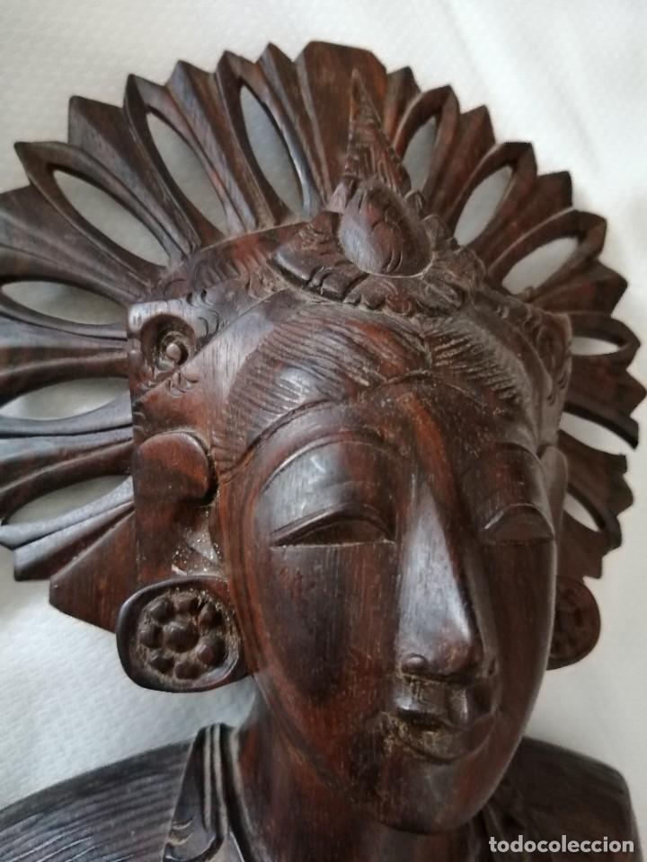Antig&uuml;edades: TALLA DE MADERA DE &Eacute;BANO - Foto 2