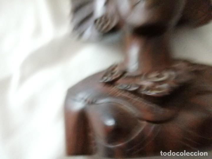 Antig&uuml;edades: TALLA DE MADERA DE &Eacute;BANO - Foto 3