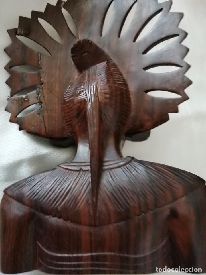 Antig&uuml;edades: TALLA DE MADERA DE &Eacute;BANO - Foto 4