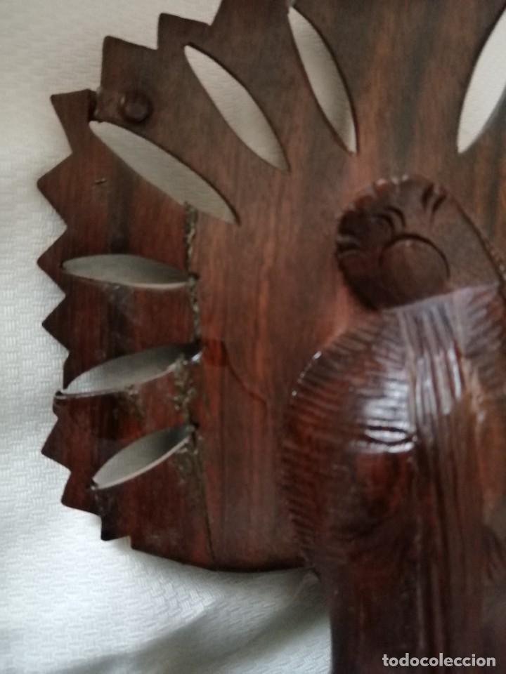 Antig&uuml;edades: TALLA DE MADERA DE &Eacute;BANO - Foto 5