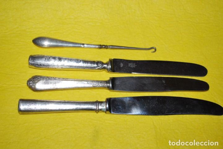 Antig&uuml;edades: lote ANTIGUO cubiertos de PLATA . - Foto 1